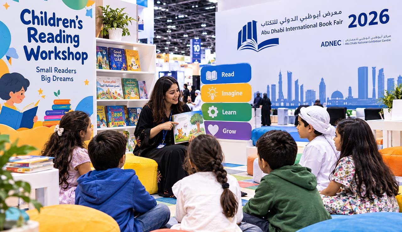 Children's reading workshop at Abu Dhabi Book Fair 2026